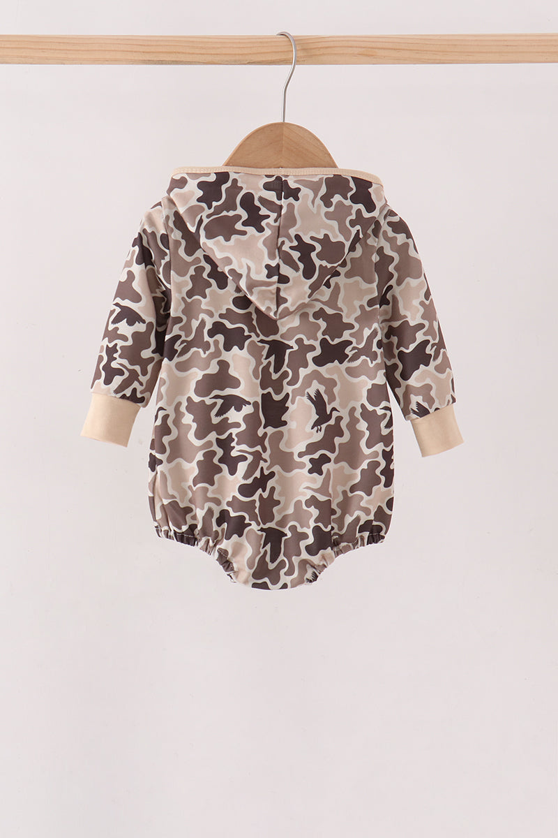 Camouflage Duck Embroidery Hoodie