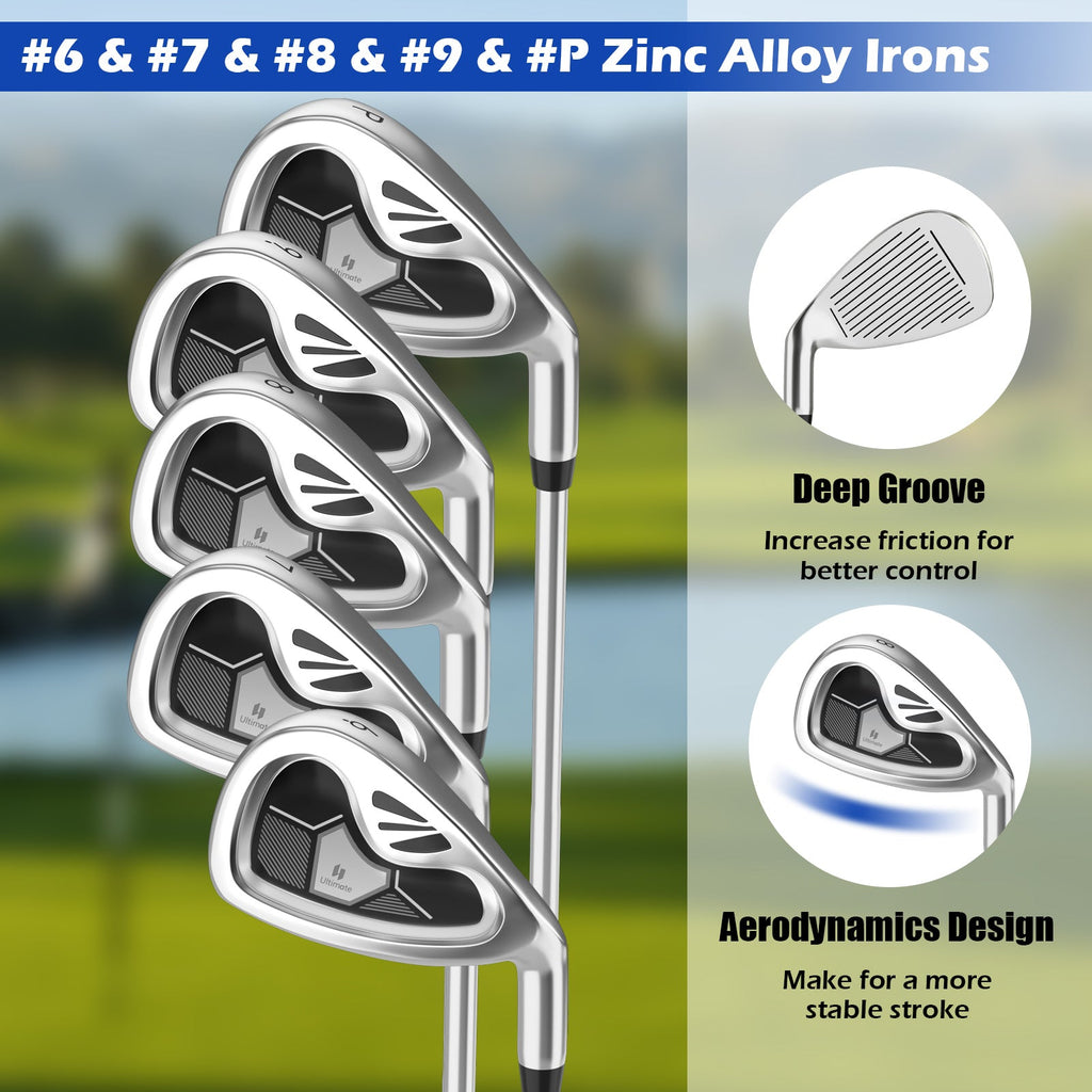 Men's 9 Pieces Complete Golf Club Set