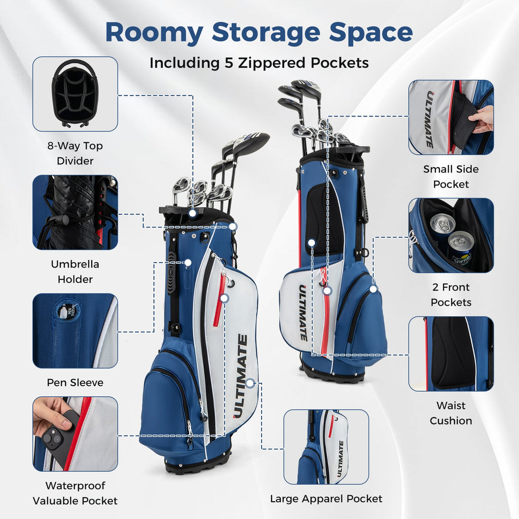 Mens LeftHanded Complete Golf Clubs and Bag Set