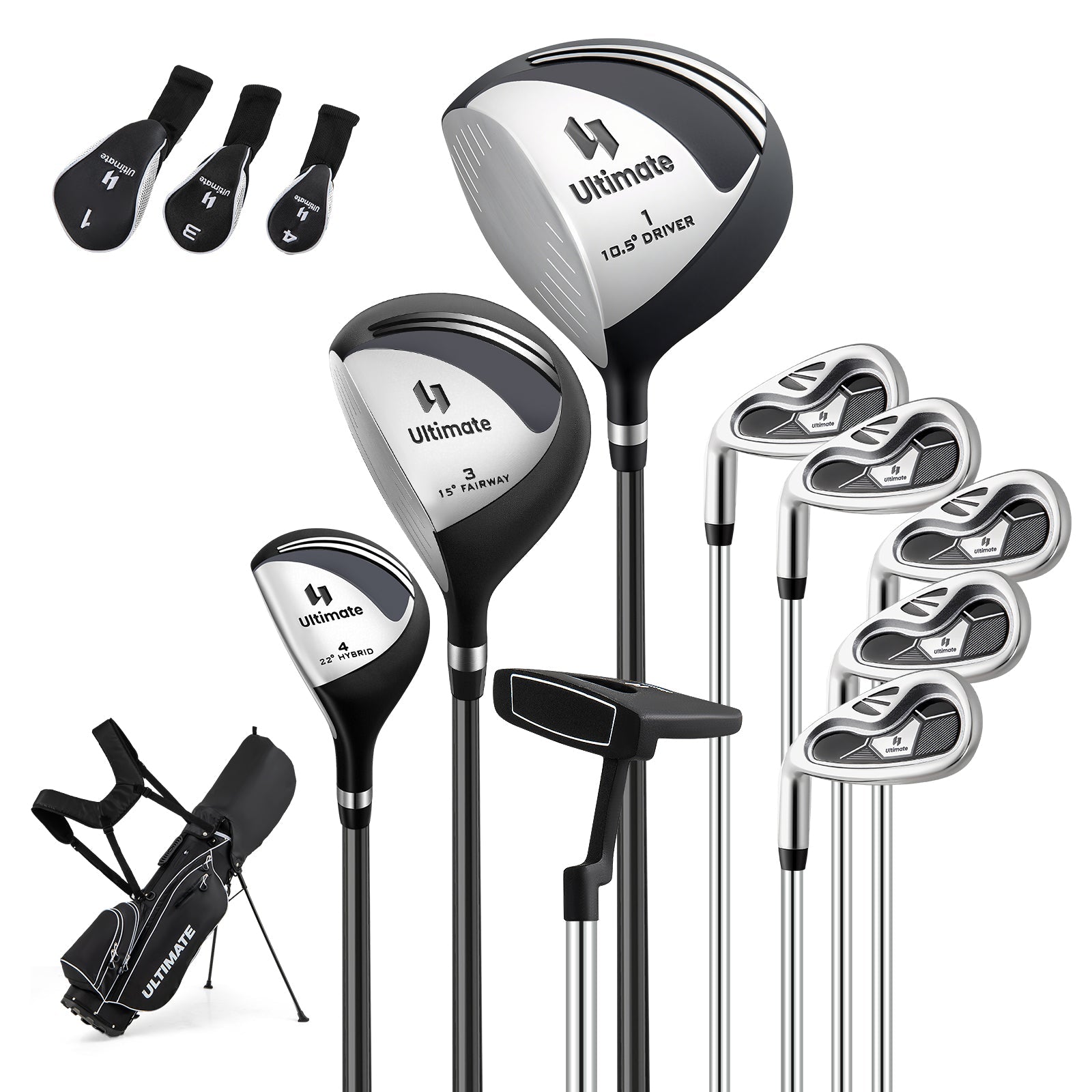 Mens LeftHanded Complete Golf Clubs and Bag Set