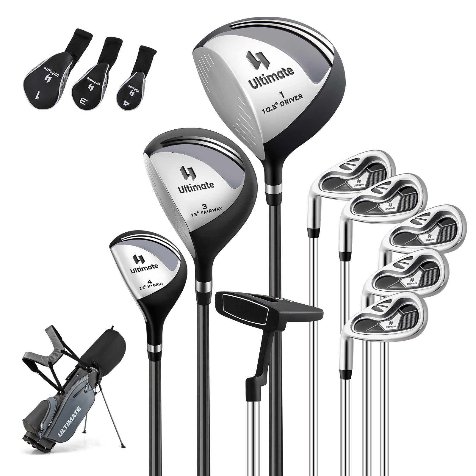 Mens LeftHanded Complete Golf Clubs and Bag Set