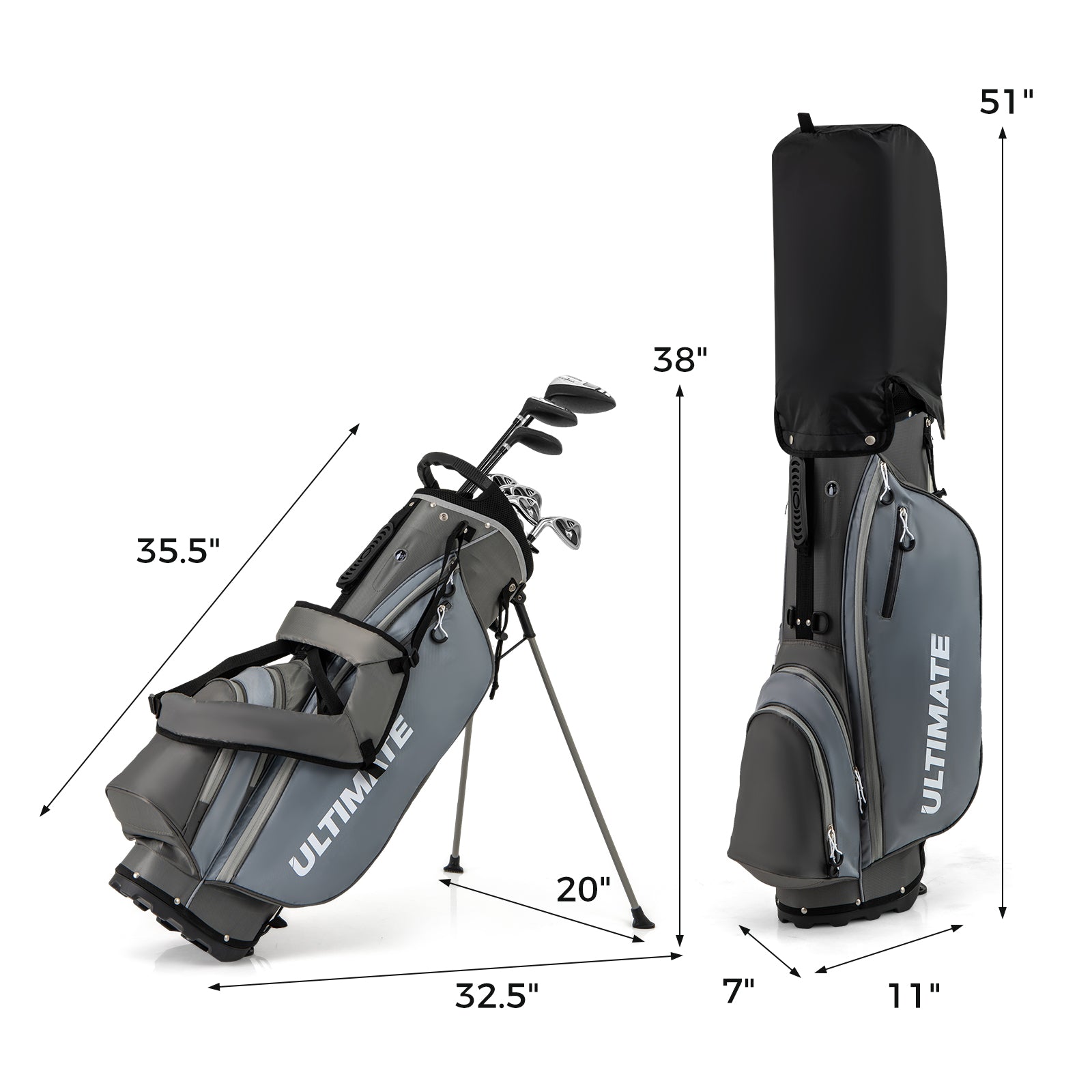 Mens LeftHanded Complete Golf Clubs and Bag Set