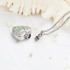Cremation Angel Wing Heart Pendant