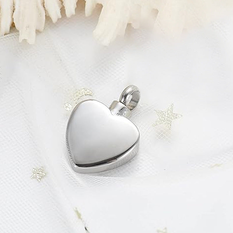 Cremation Angel Wing Heart Pendant