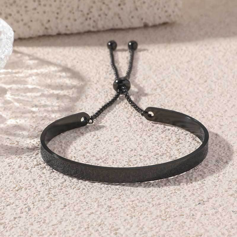 Engraved Titanium Steel Bracelet