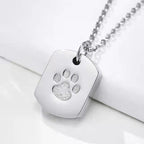Titanium Steel Cinerary Dog Pendants