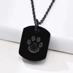 Titanium Steel Cinerary Dog Pendants