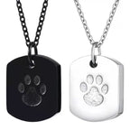 Titanium Steel Cinerary Dog Pendants