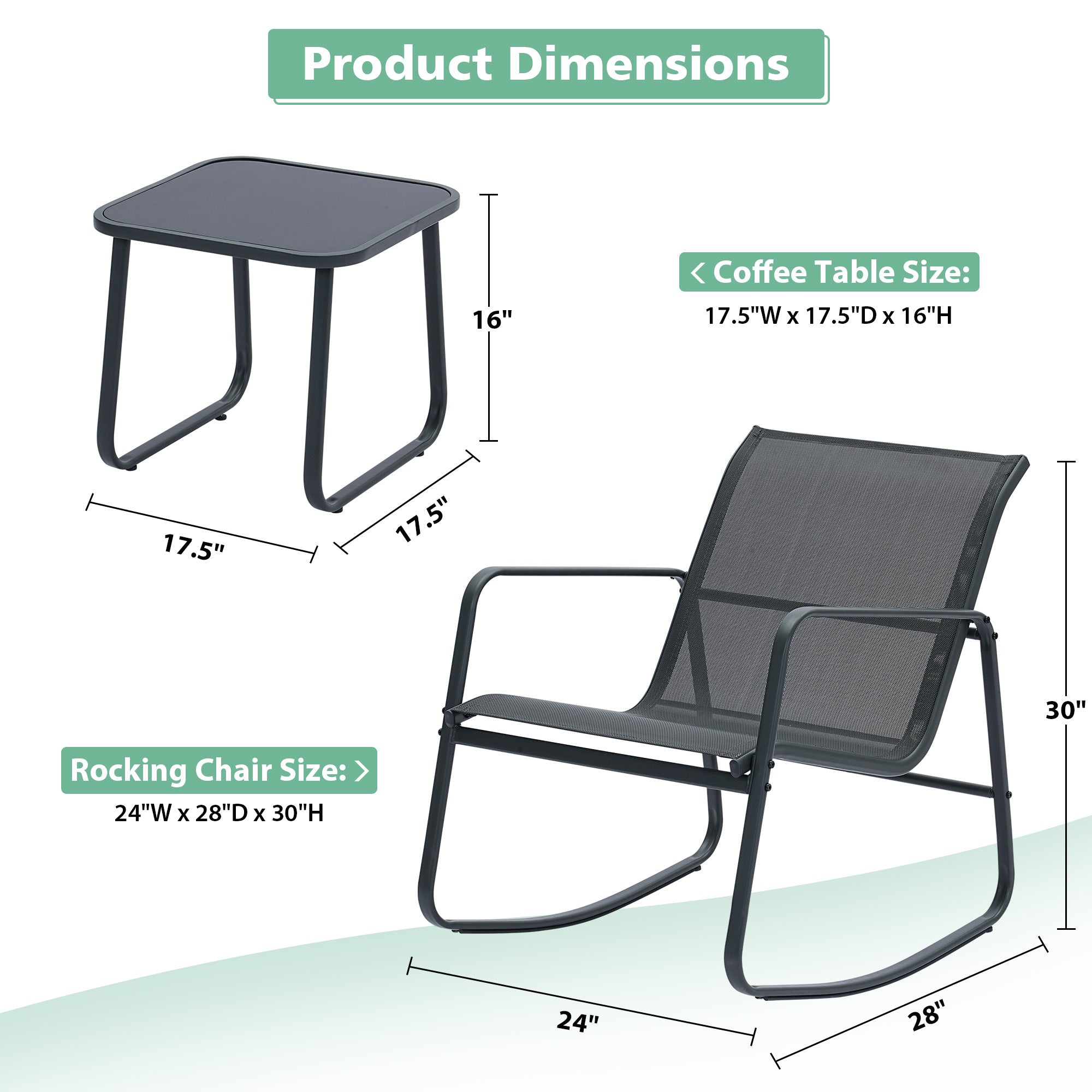 Piece Balcony Bistro Set