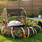 Outdoor Cat Enclosure with 134" Tunnel