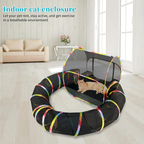 Outdoor Cat Enclosure with 134" Tunnel