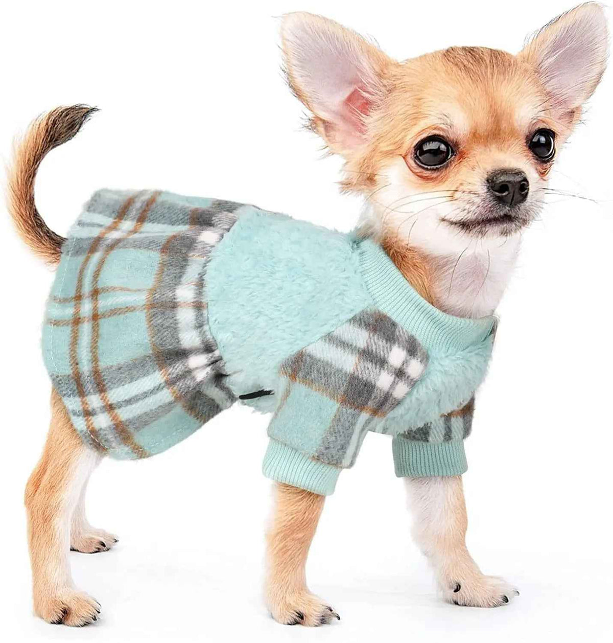 Plaid Dog Sweater Dress