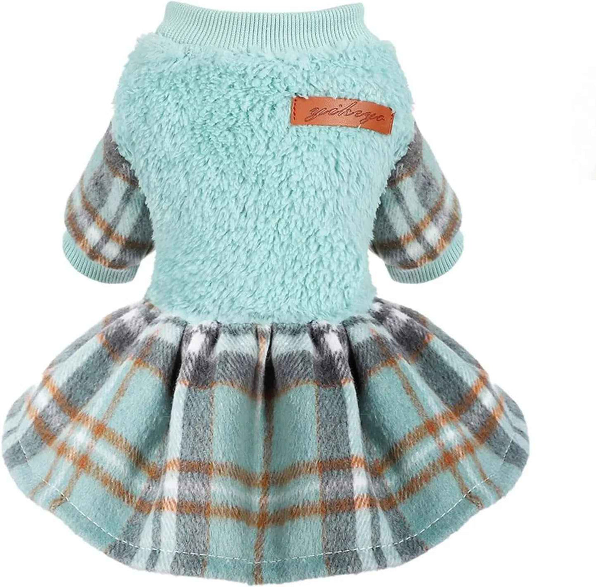 Plaid Dog Sweater Dress