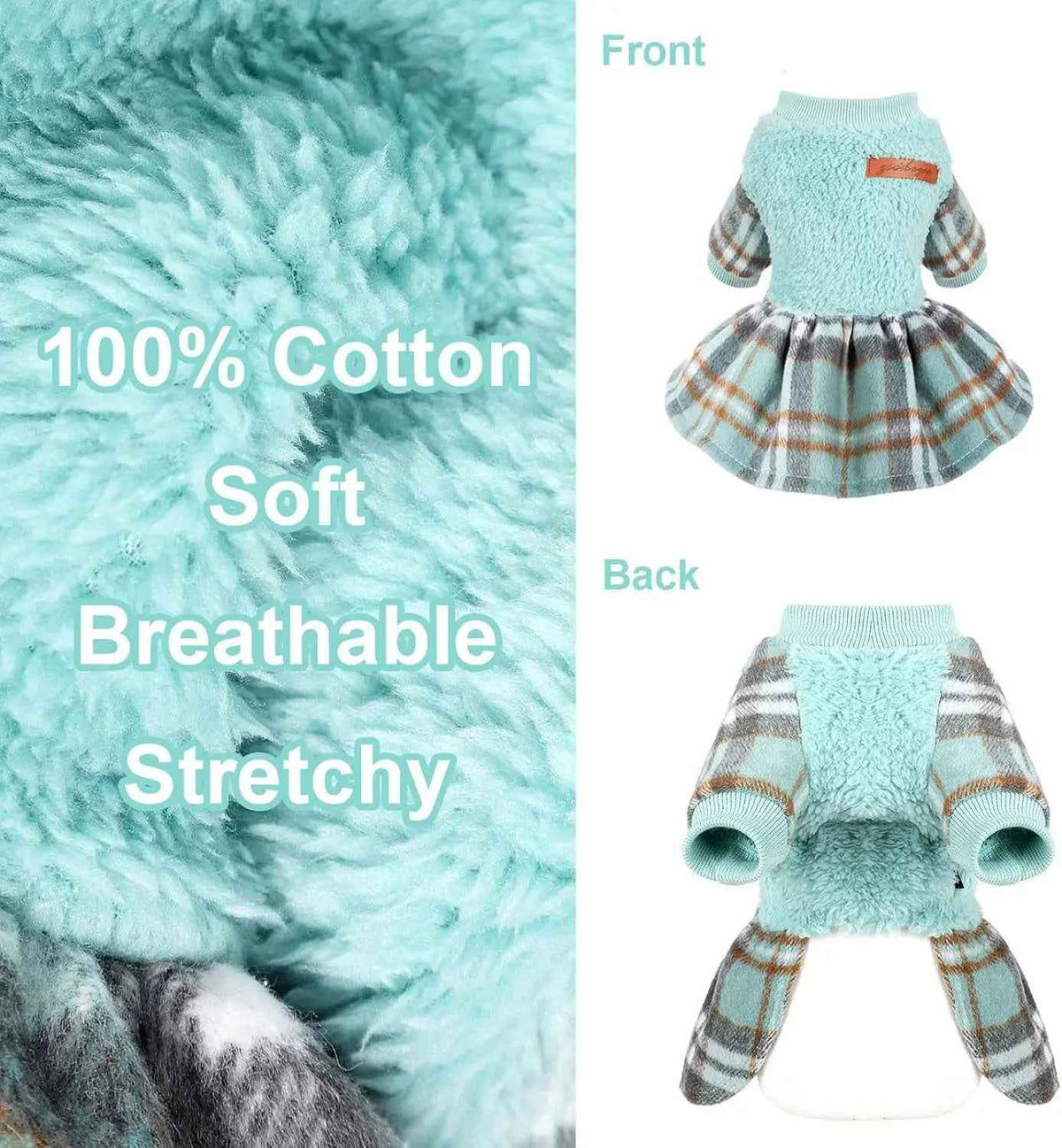 Plaid Dog Sweater Dress