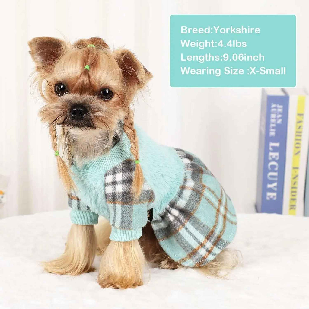 Plaid Dog Sweater Dress
