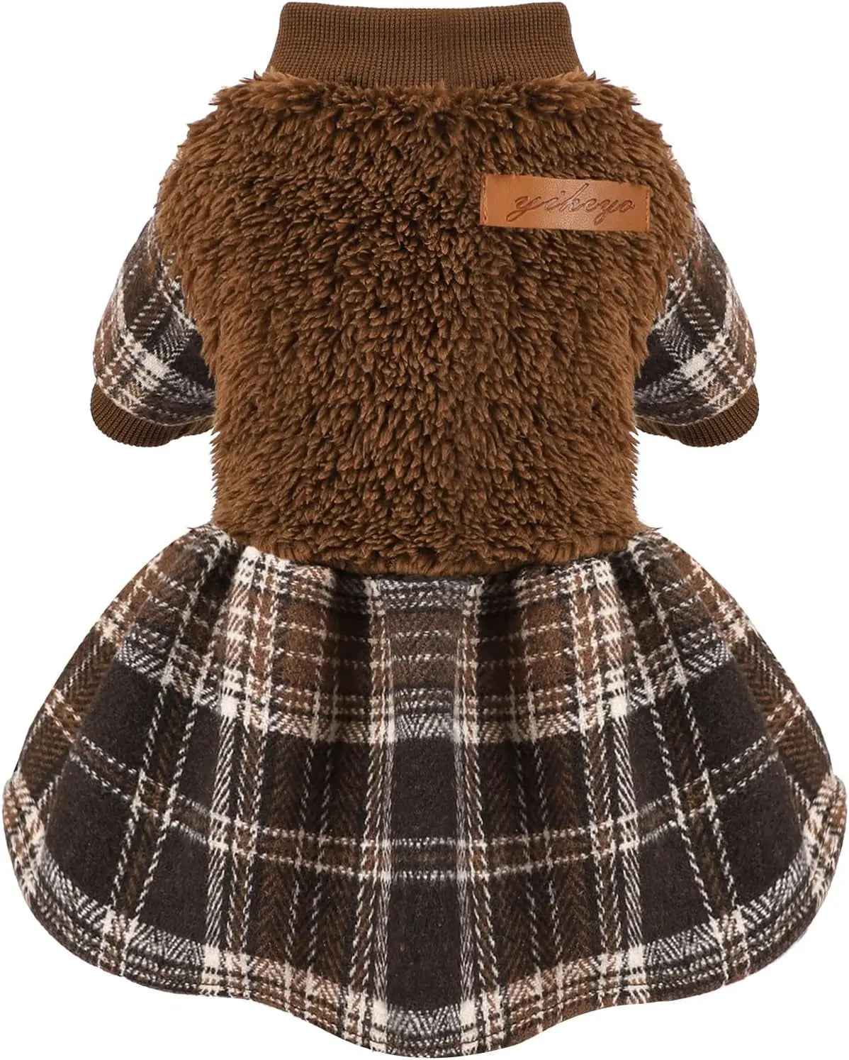 Plaid Dog Sweater Dress