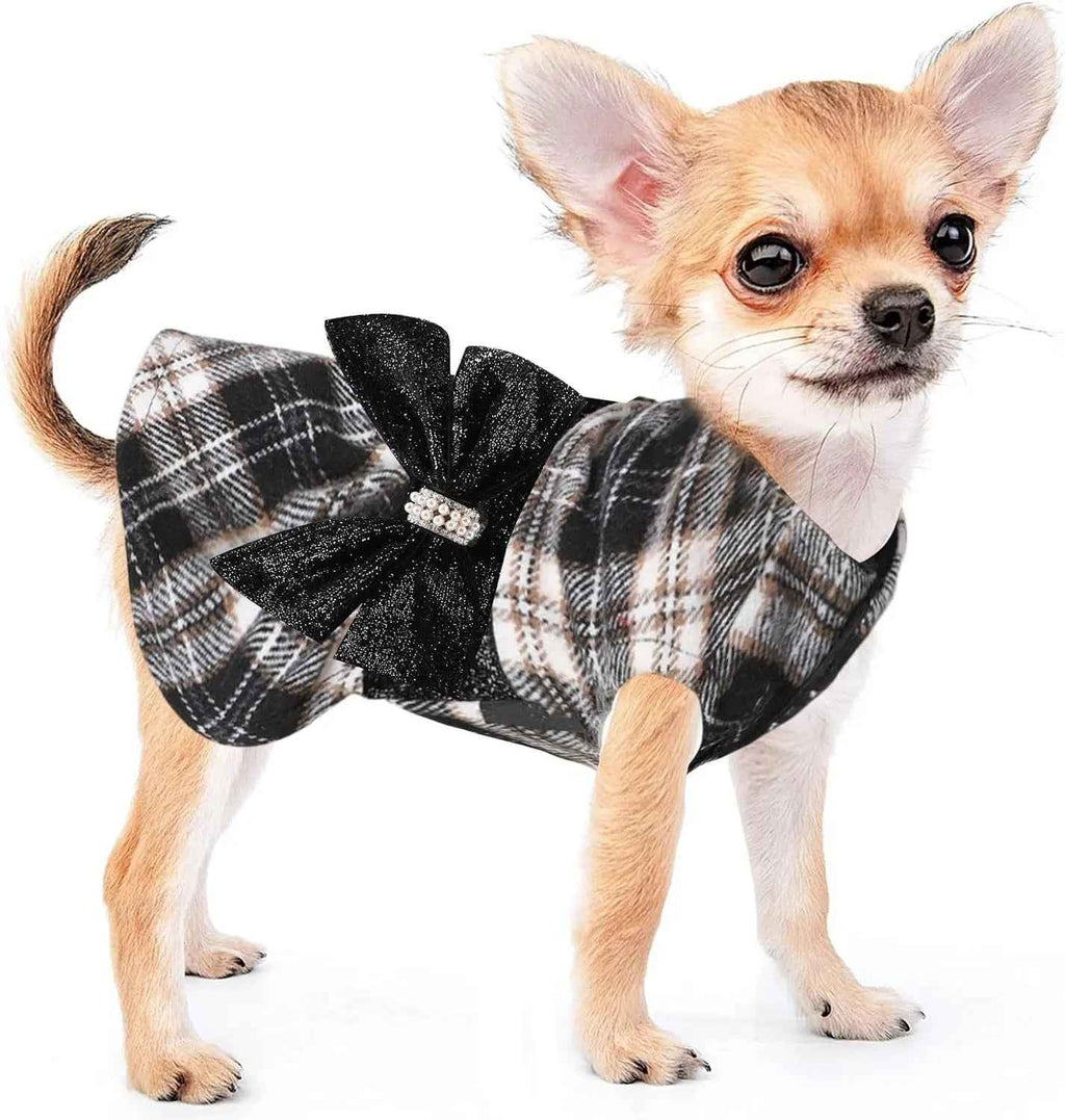 Plaid Dog Sweater Dress