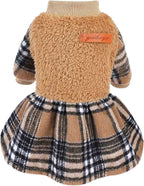 Plaid Dog Sweater Dress