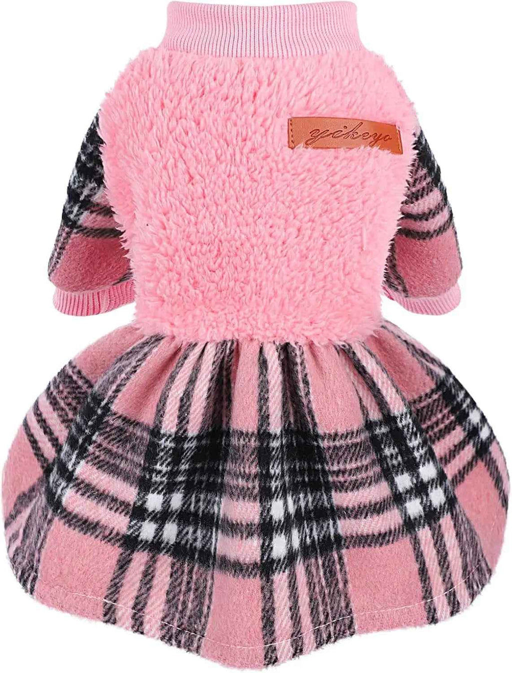 Plaid Dog Sweater Dress