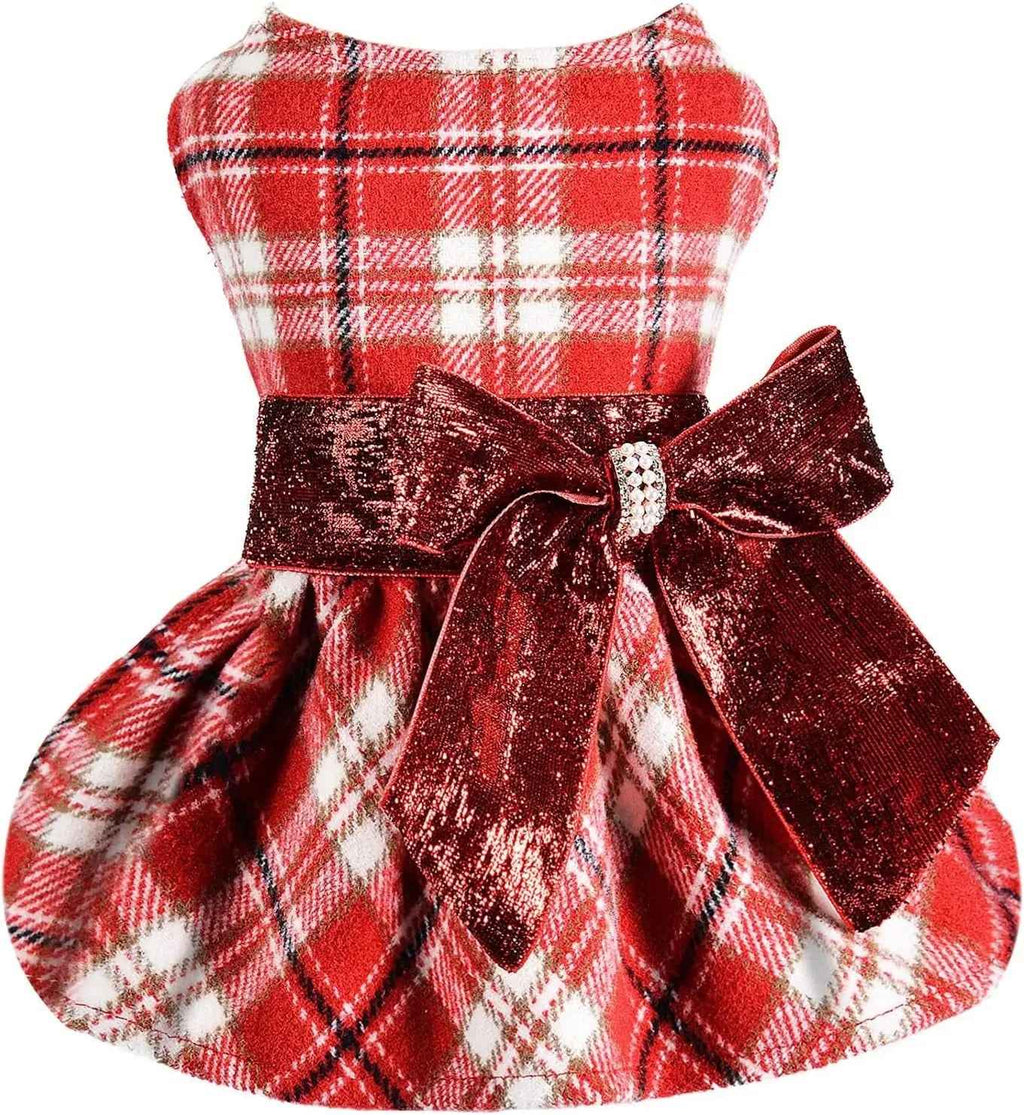 Plaid Dog Sweater Dress