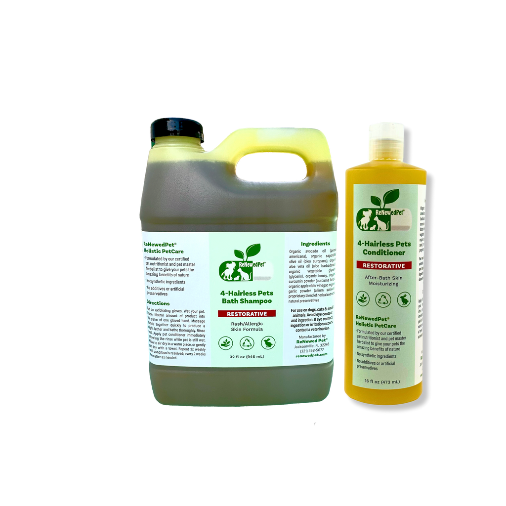 4-HAIRLESS PETS RESTORATIVE SHAMPOO & CONDITIONER