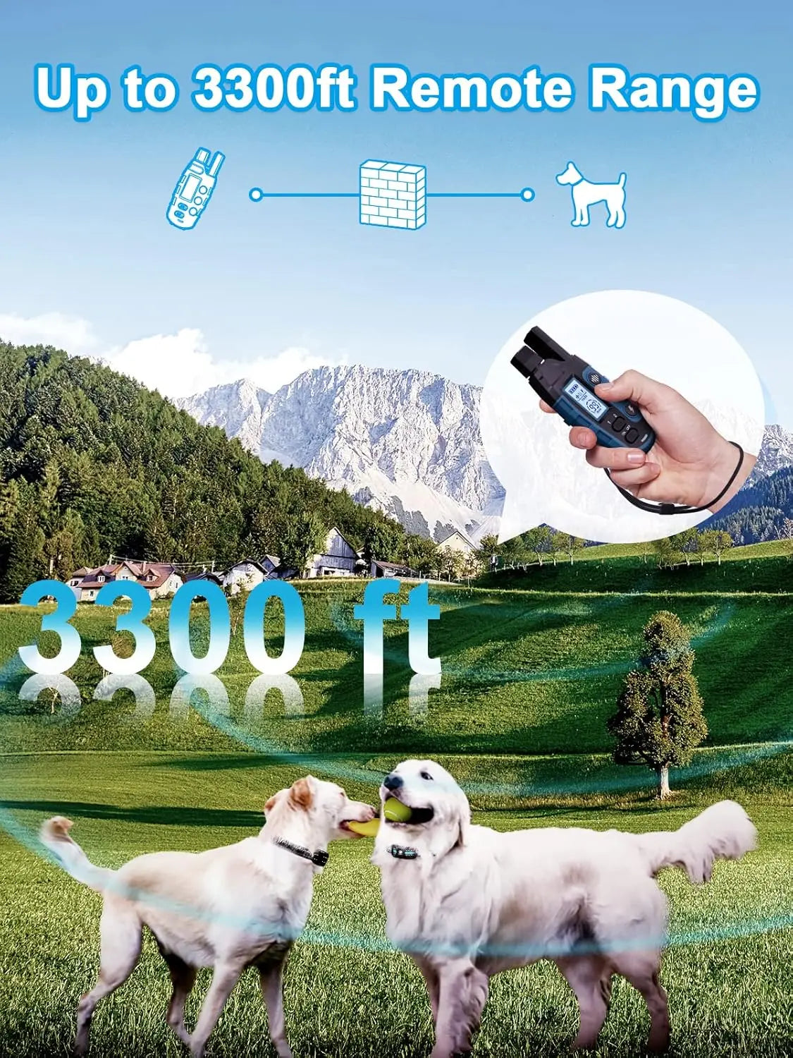 Remote Dog Training Collar for 2 Dogs