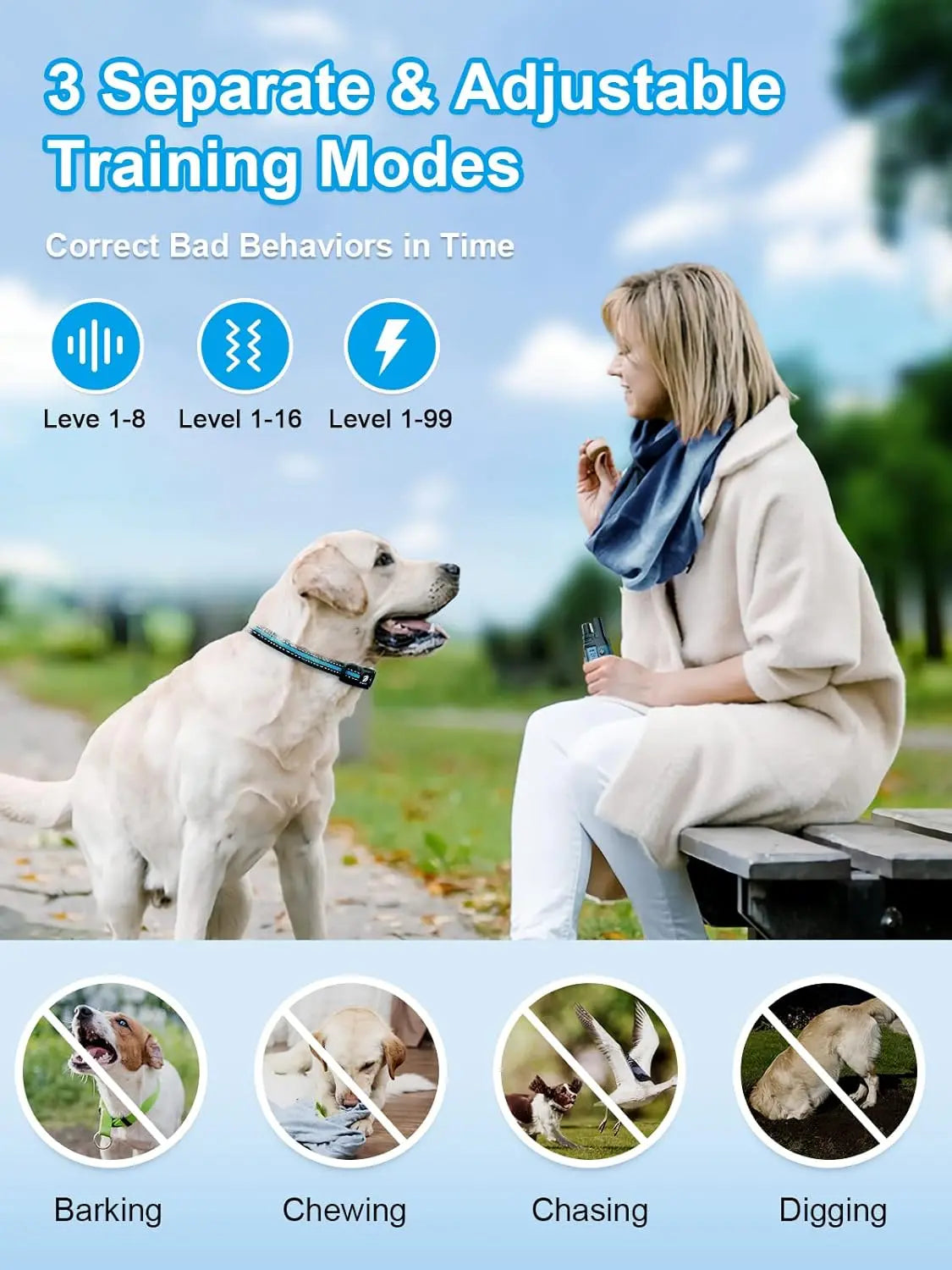 Remote Dog Training Collar for 2 Dogs