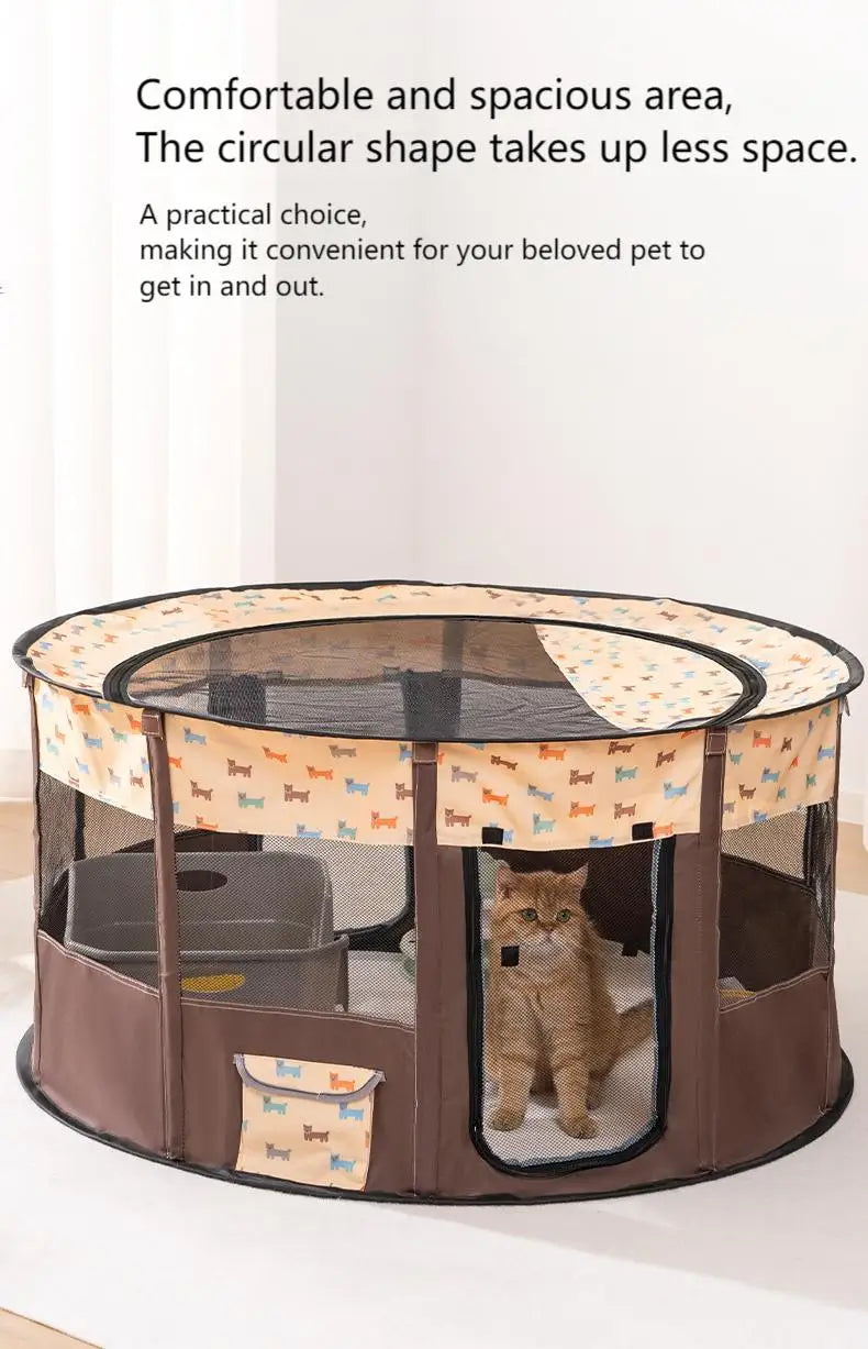 Foldable Mesh Ventilated Circular Cat Nest