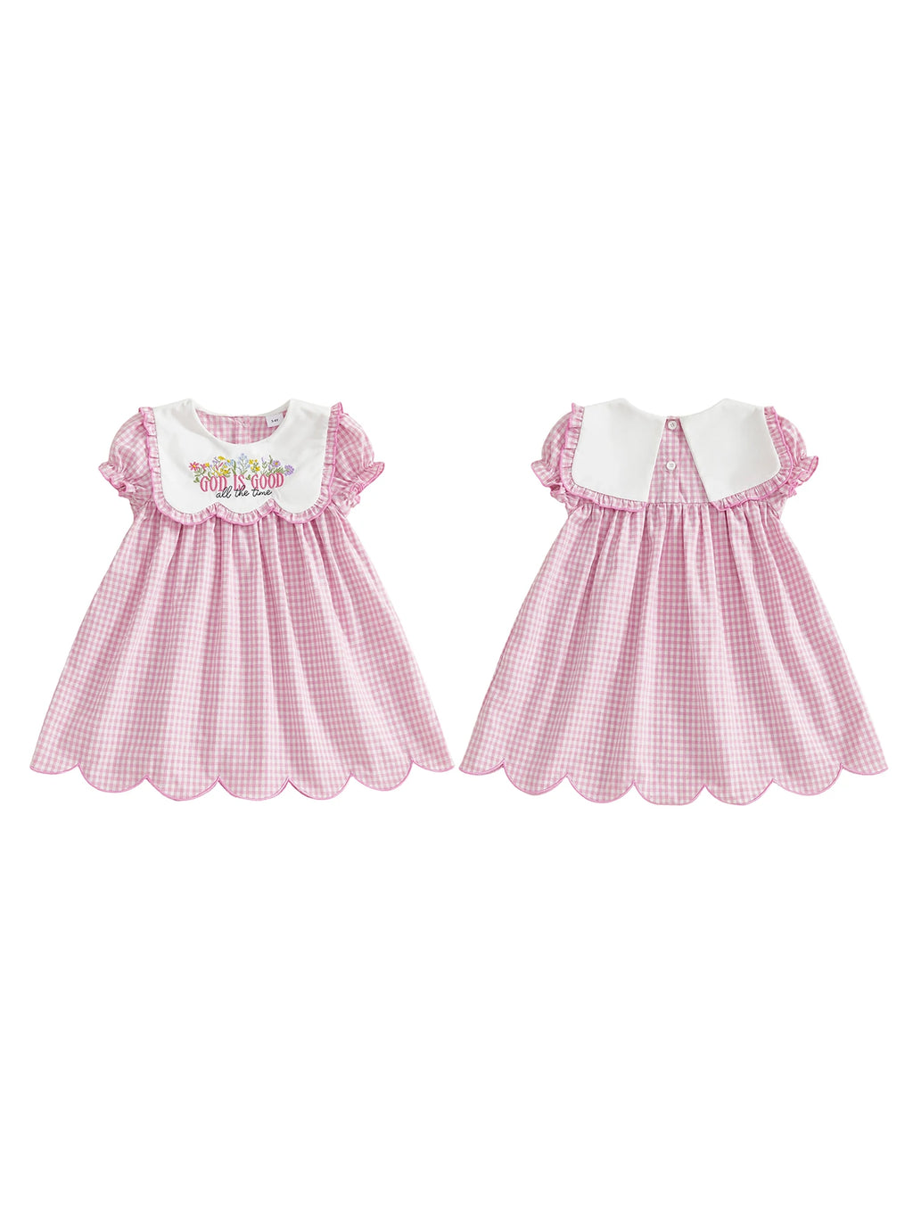 Toddler Girl Easter Dress with Short Sleeves