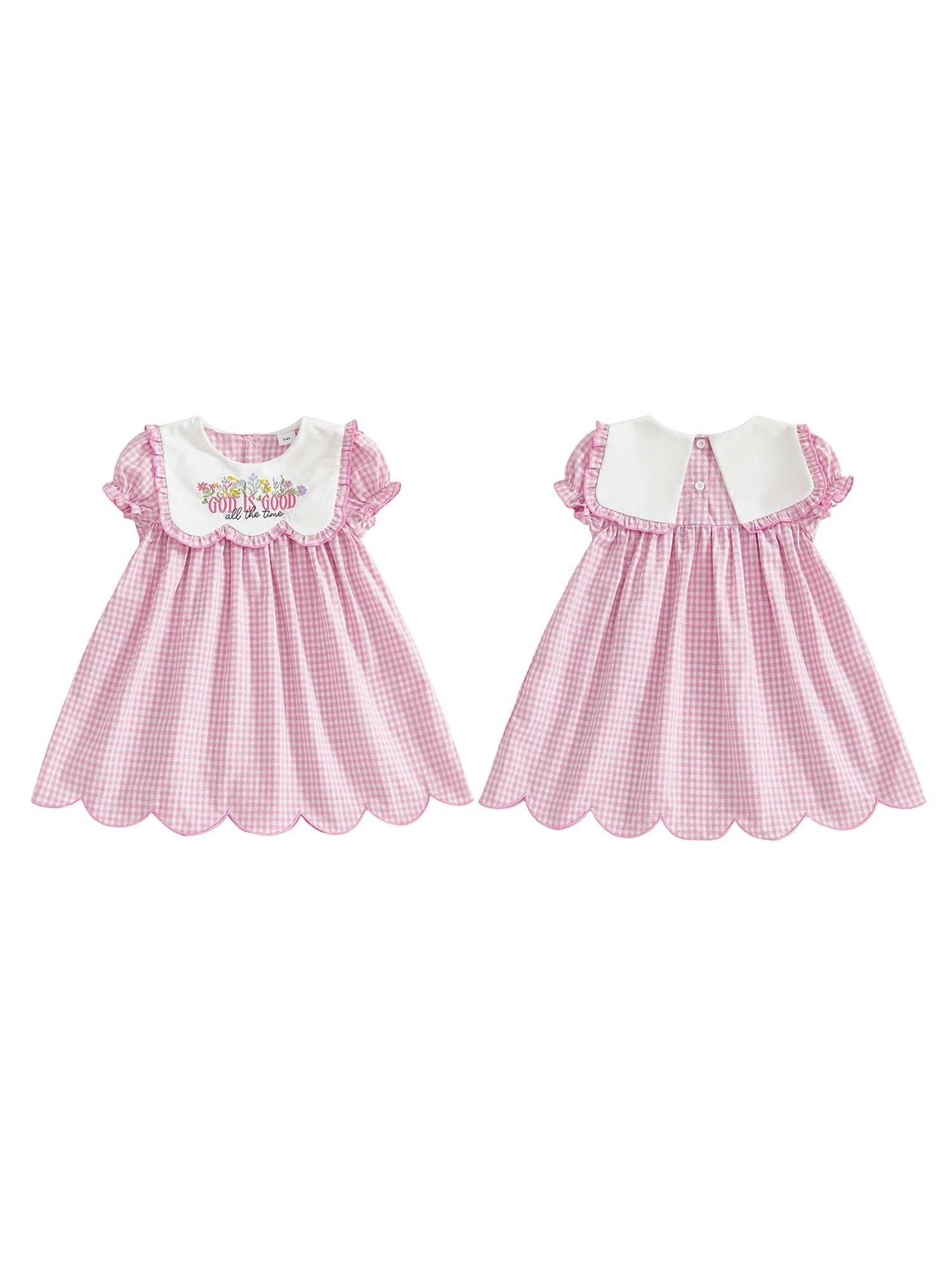 Toddler Girl Easter Dress with Short Sleeves