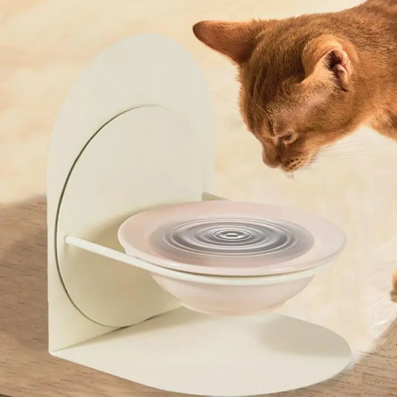 Ceramic Dog Dish With Magnetic Stand Anti-Tip