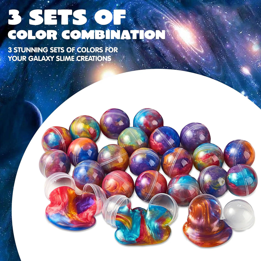 24 Pcs Mini Slime Multicolor Galaxy Slime Balls