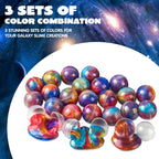 24 Pcs Mini Slime Multicolor Galaxy Slime Balls
