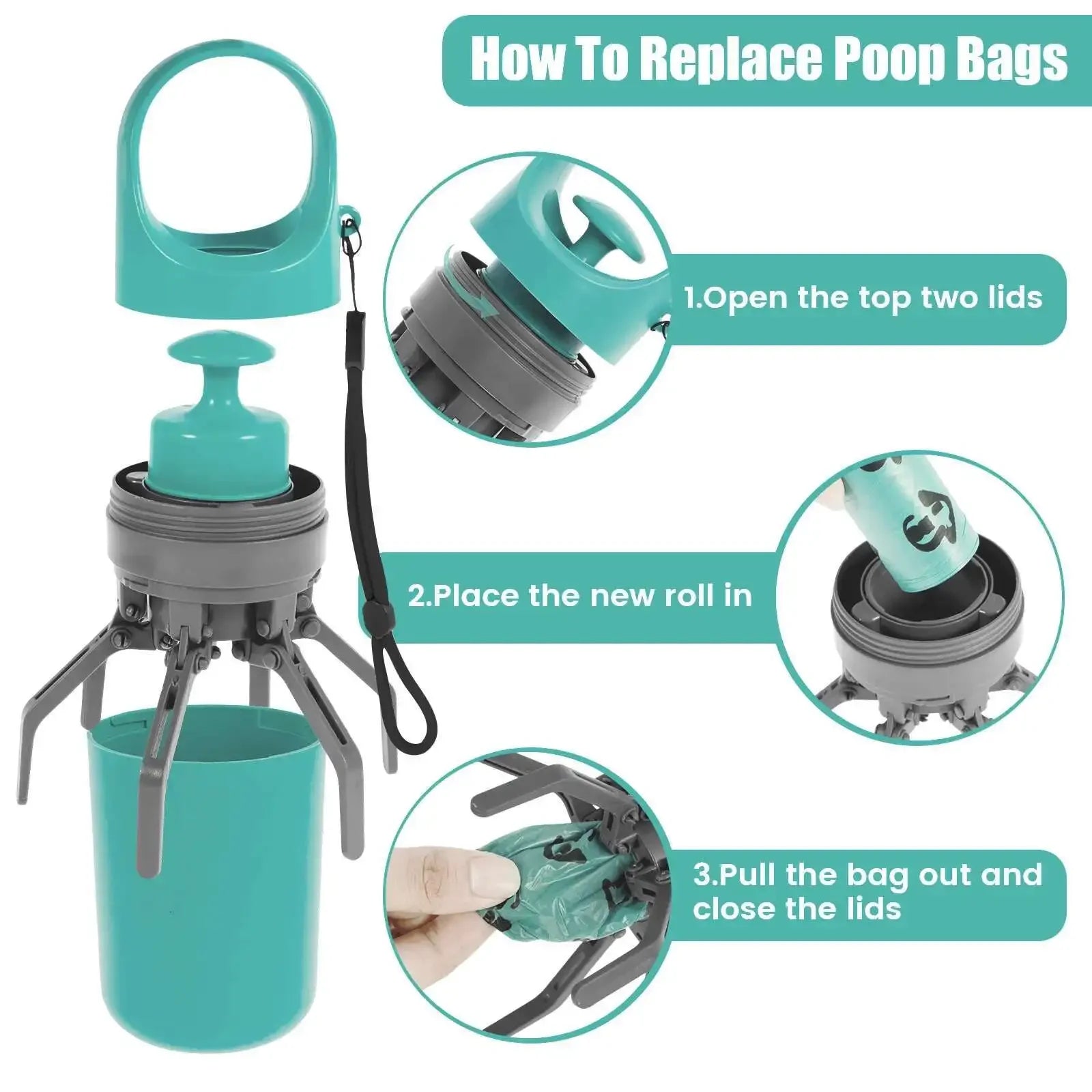 Dog Pooper Scooper Handheld No Touch Design