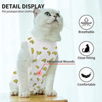 Cat/Kitten Recovery E-Collar Anti-Licking Pajamas Suit