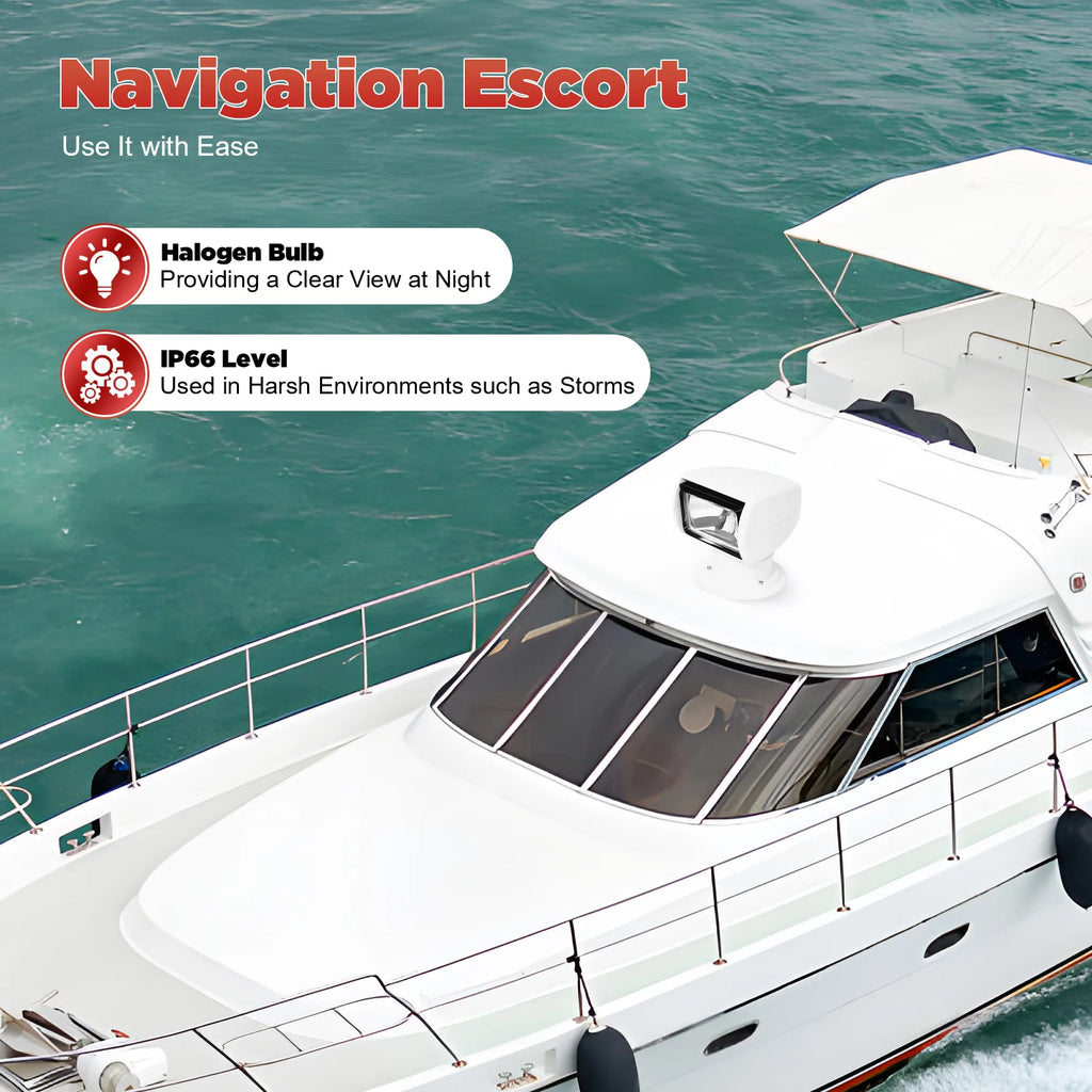 Search Light, Boat, Remote Control, 12VDC