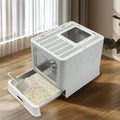 Stainless Steel Enclosed Cat Litter Box