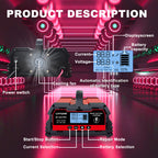 Auto DC12V 24V Battery Charger Smart LCD Display