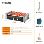 17 Hot Dogs Capacity Hotdog Machine Grill Cooker