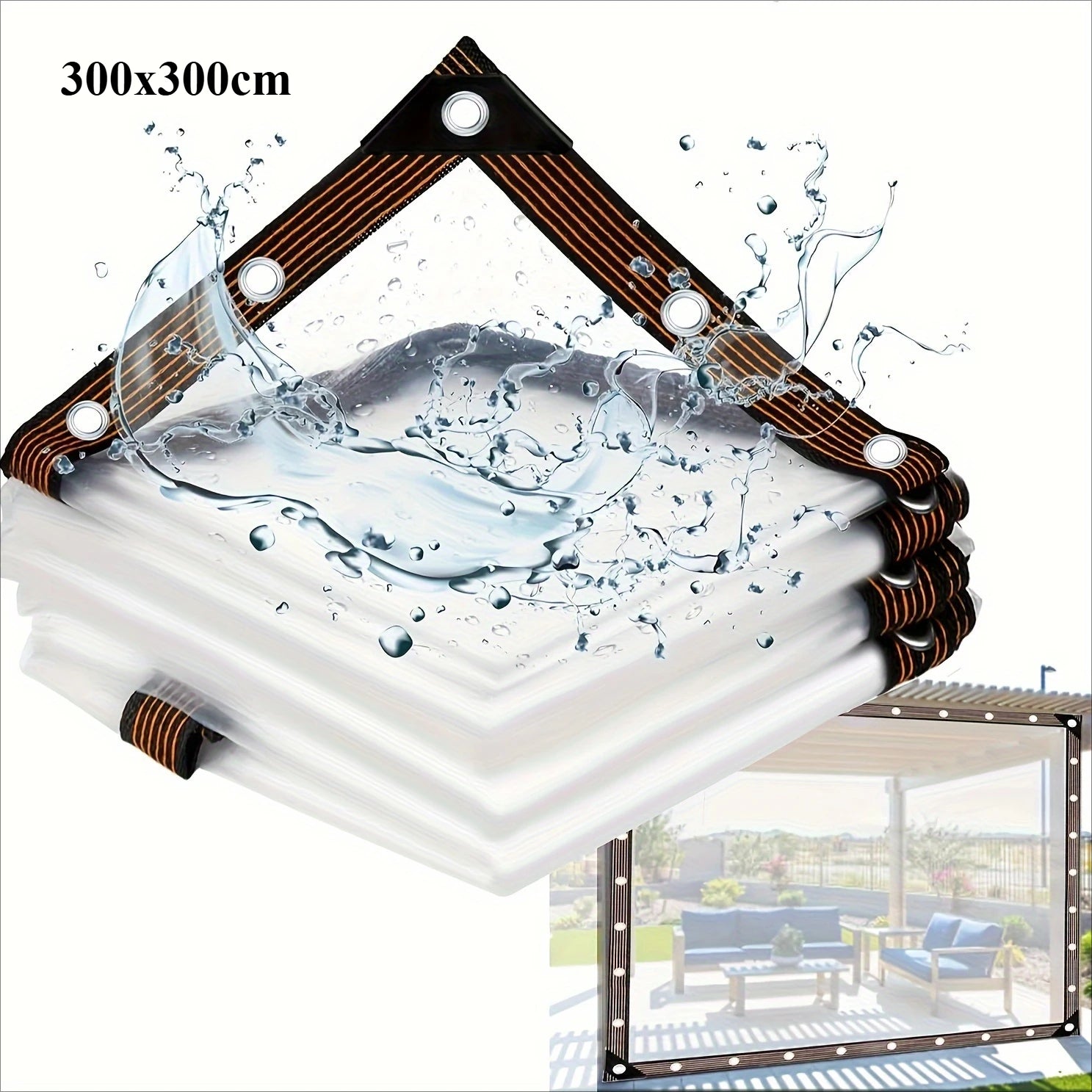 Transparent Waterproof Cloth with Gasket -