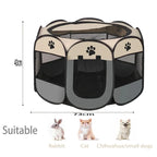 Foldable Pet Tent Durable Grip House  Octagonal