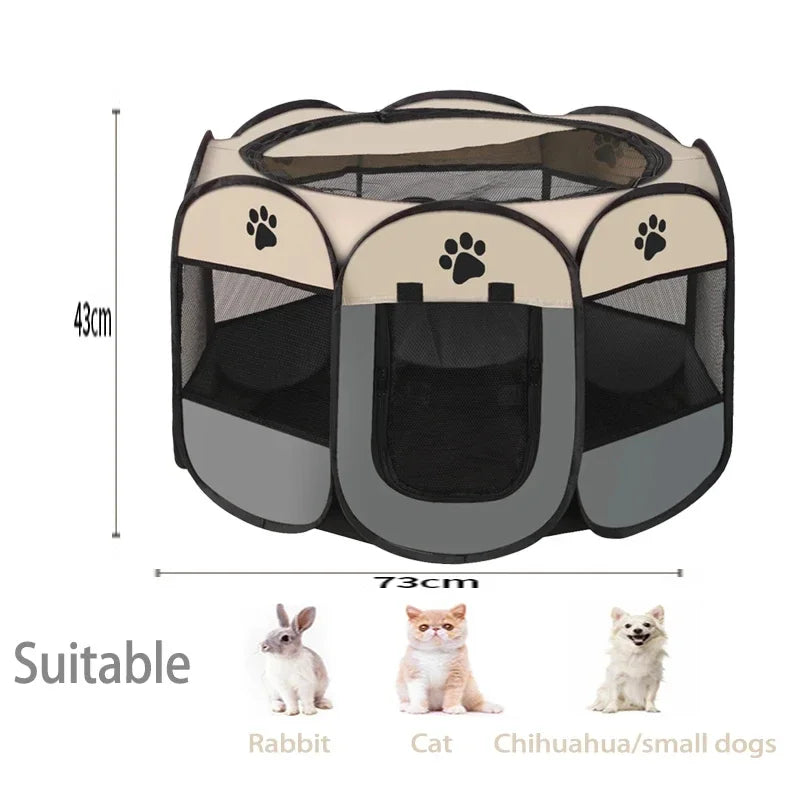Foldable Pet Tent Durable Grip House  Octagonal