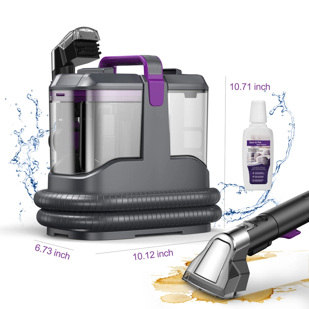 Portable 13.5ft Corded Spot Cleaner for Carpet, Furniture, Cars