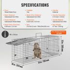Live Animal Cage Trap Humane Cat Rodent Control