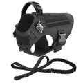Tactical Dog Harness Leash Set for Large Dogs Military for Training Walking Hunting Pet Vest Handle