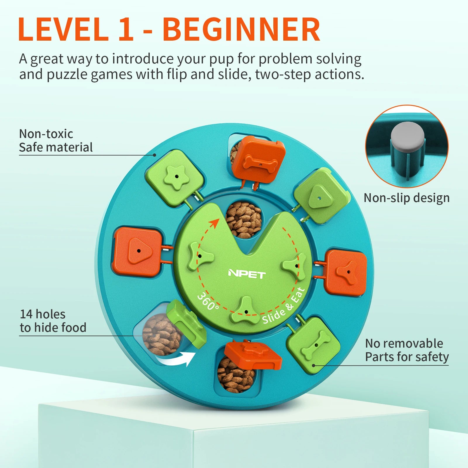 Dog Puzzle Toy Slow Feeder; Mental Enrichment