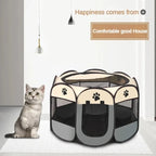 Foldable Pet Tent Durable Grip House  Octagonal