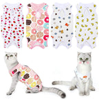 Cat/Kitten Recovery E-Collar Anti-Licking Pajamas Suit