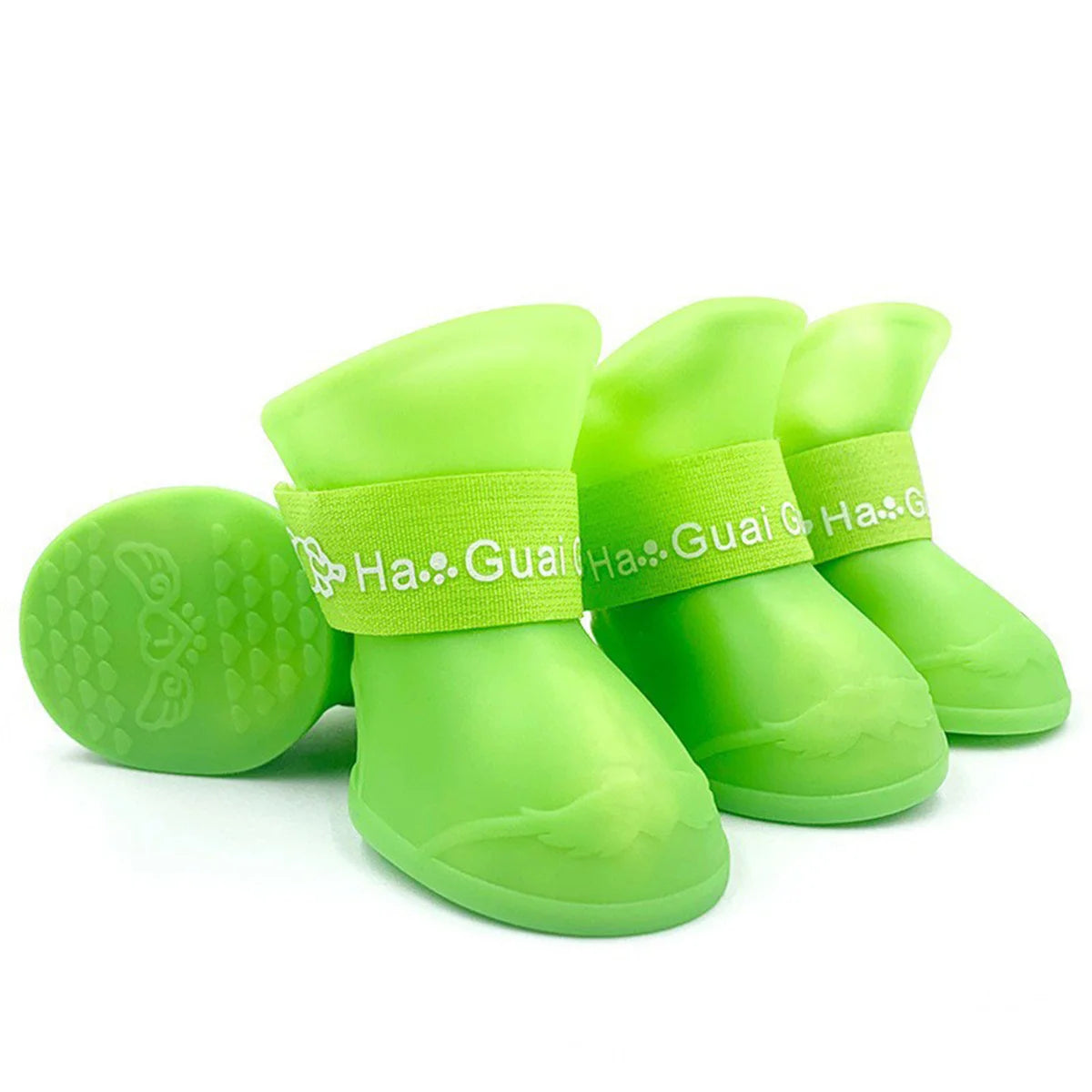 4Pcs Pet WaterProof Rain Shoe Anti-slip Rubber Boot