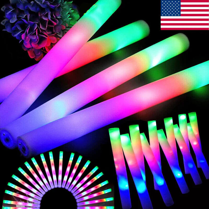110pcs LED Foam Glow Sticks Glow Party Supply